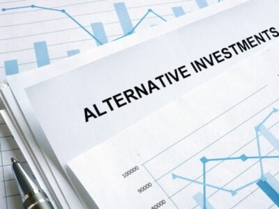 Documents about Alternative investments with financial charts.